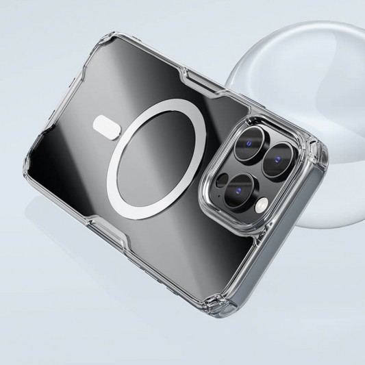 TPU чехол Nillkin Nature Pro Magnetic для Apple iPhone 16 Pro (6.3"), Бесцветный (прозрачный) - изображение 6