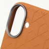 Кожаный чехол Carved with MagSafe для Apple iPhone 16 (6.1"), Orange