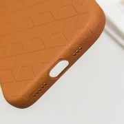 Кожаный чехол Carved with MagSafe для Apple iPhone 16 (6.1"), Orange