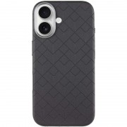 Кожаный чехол Carved with MagSafe для Apple iPhone 16 (6.1"), Black