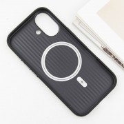 Кожаный чехол Carved with MagSafe для Apple iPhone 16 (6.1"), Black