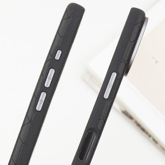 Шкіряний чохол Carved with MagSafe для Apple iPhone 16 (6.1"), Black