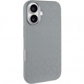 Кожаный чехол Carved with MagSafe для Apple iPhone 16 (6.1 дюйма) Grey