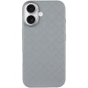 Кожаный чехол Carved with MagSafe для Apple iPhone 16 (6.1"), Grey