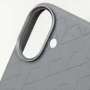 Кожаный чехол Carved with MagSafe для Apple iPhone 16 (6.1"), Grey