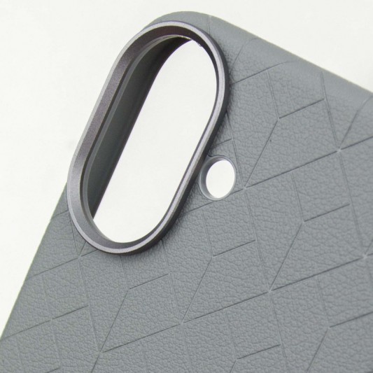 Кожаный чехол Carved with MagSafe для Apple iPhone 16 (6.1") Grey - изображение 5