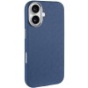 Кожаный чехол Carved with MagSafe для Apple iPhone 16 (6.1"), Blue