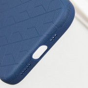 Кожаный чехол Carved with MagSafe для Apple iPhone 16 (6.1"), Blue