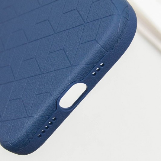 Кожаный чехол Carved with MagSafe для Apple iPhone 16 (6.1") Blue - изображение 6