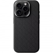 Кожаный чехол Carved with MagSafe для Apple iPhone 16 Pro (6.3"), Black