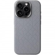 Шкіряний чохол Carved with MagSafe для Apple iPhone 16 Pro (6.3"), Grey
