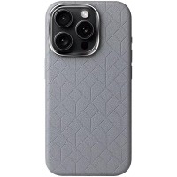 Шкіряний чохол Carved with MagSafe для Apple iPhone 16 Pro (6.3"), Grey