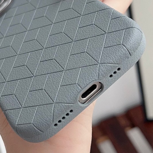 Шкіряний чохол Carved with MagSafe для Apple iPhone 16 Pro (6.3"), Grey - зображення 1 