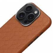 Шкіряний чохол Carved with MagSafe для Apple iPhone 16 Pro (6.3"), Orange