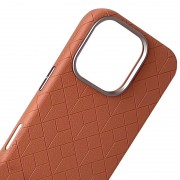 Шкіряний чохол Carved with MagSafe для Apple iPhone 16 Pro (6.3"), Orange