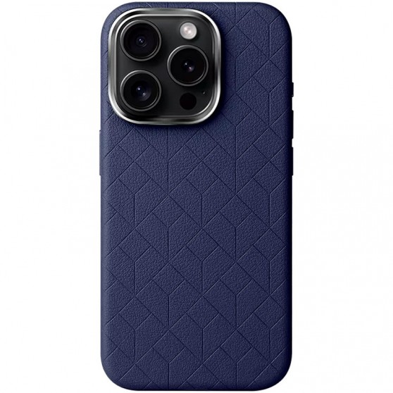 Шкіряний чохол Carved with MagSafe для Apple iPhone 16 Pro (6.3") Blue