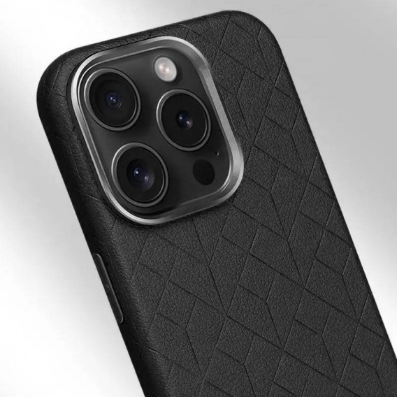 Шкіряний чохол Carved with MagSafe для Apple iPhone 16 Pro Max (6.9"), Black