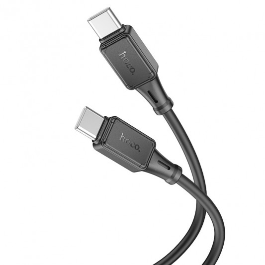 Дата кабель Hoco X101 Assistant 60W Type-C to Type-C (1m) Black - зображення 1 