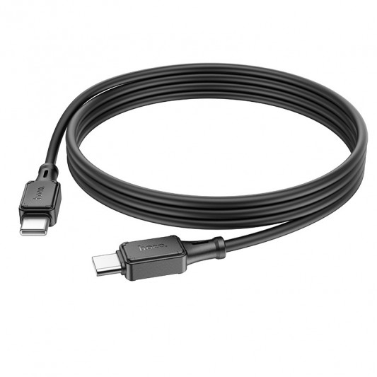 Дата кабель Hoco X101 Assistant 60W Type-C to Type-C (1m) Black - зображення 3 