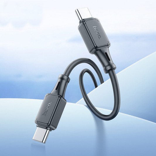 Дата кабель Hoco X101 Assistant 60W Type-C to Type-C (1m) Black - зображення 4 
