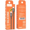 Кабель зарядки Hoco X101 Assistant 60W Type-C to Type-C (1m), Black
