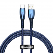 Дата кабель Baseus Glimmer Series Fast Charging Data Cable USB для Type-C 100W 2m (CADH00050), Blue