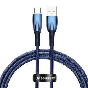 Дата кабель Baseus Glimmer Series Fast Charging Data Cable USB для Type-C 100W 2m (CADH00050), Blue