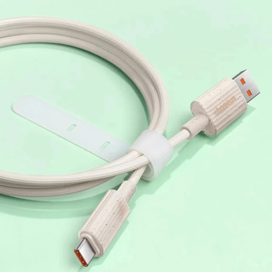 Дата кабель Baseus Habitat Series Fast Charging USB to Type-C 100W (1m) (P10360203421) Wheat Pink - зображення 2 