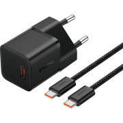 СЗУ Baseus GaN5 Fast Charger (mini) PD25W (1USB-C) + кабель Type-C to Type-C (P10110909113) Cluster Black