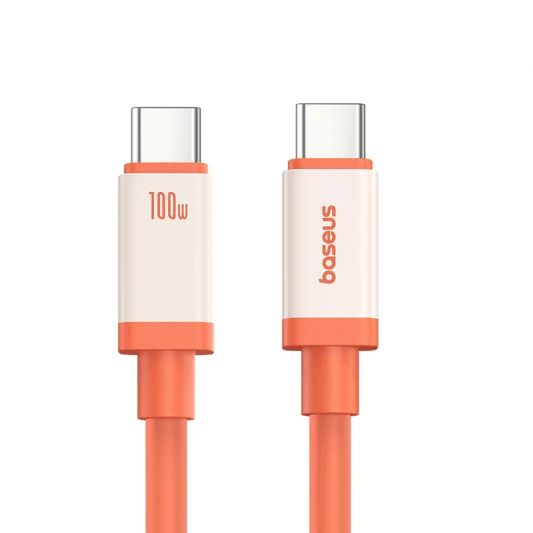 Дата кабель Baseus 0°C Series Fast Charging Type-C to Type-C 100W (1m) (P10368800731) Canyon Coral - зображення 1 