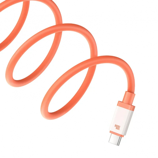 Дата кабель Baseus 0°C Series Fast Charging Type-C to Type-C 100W (1m) (P10368800731) Canyon Coral - зображення 2 