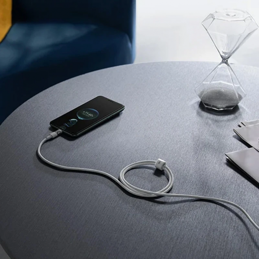 Дата кабель Baseus Gem Fast Charging USB to Type-C 100W (1m) (P10373002211) Moon White - зображення 3 