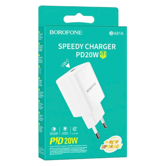 Зарядное устройство Borofone BA81A PD20W (1USB-C), White