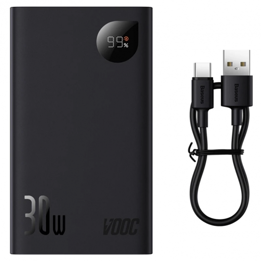 Портативное ЗУ Power Bank Baseus Adaman2 Digital Display 30W VOOС OS 20000 mAh (PPAD050101) Black - изображение 11
