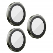 Защитное стекло BlueO Metal на камеру для Apple iPhone 16 Pro / 16 Pro Max / 15 Pro / 15 Pro Max, Серый / Natural Titanium