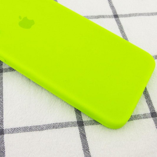 Чохол Silicone Case Square Full Camera Protective (AA) для Apple iPhone 7 / 8 / SE (2020) (4.7") Салатовий / Neon green - зображення 1 