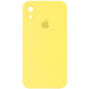 Чохол Silicone Case Square Full Camera Protective (AA) для Apple iPhone XR (6.1") Жовтий / Yellow