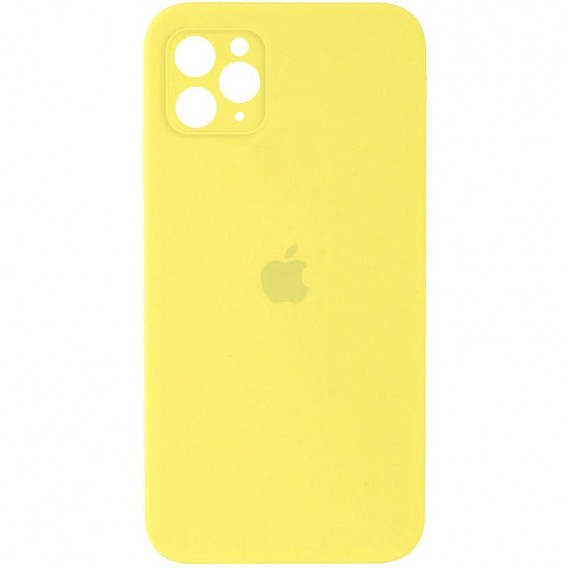 Чехол Silicone Case Square Full Camera Protective (AA) для Apple iPhone 11 Pro (5.8"), Желтый / Yellow