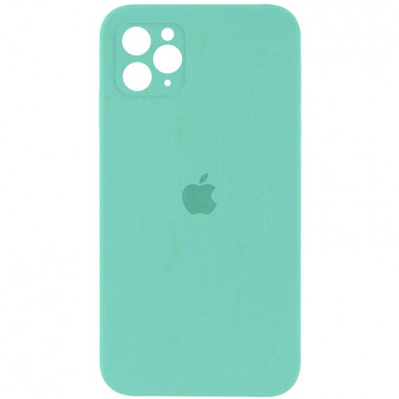 Чохол Silicone Case Square Full Camera Protective (AA) для Apple iPhone 11 Pro Max (6.5"), Бірюзовий / Turquoise