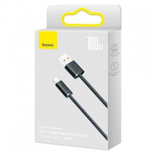 Дата кабель Baseus Dynamic Series USB to Type-C 100W (1m) (CALD000616) Slate Gray - зображення 2 
