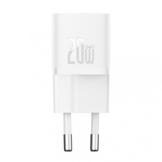 Зарядний пристрій Baseus GaN5 Fast Charger (mini) 1C 20W (CCGN05010), White