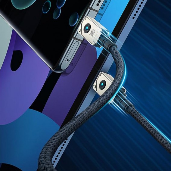 Кабель юсб Baseus Unbreakable Series Fast Charging Type-C to Type-C 100W 1m (P10355800111-0), Stellar White