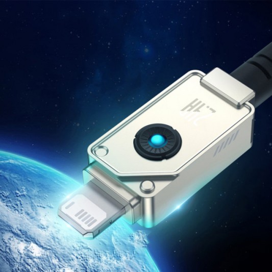 Дата кабель Baseus Unbreakable Series Fast Charging USB to Lightning 2.4A 1m (P10355802111-0) Stellar White - изображение 3