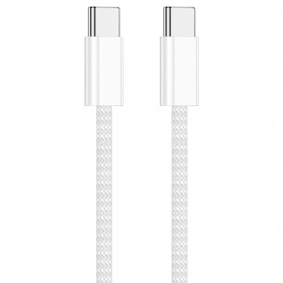 Дата кабель USB-C to USB-C FineWoven for Apple (AAA) (1m) (box) White