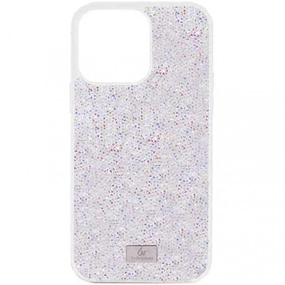 TPU чехол Bling World Rock Diamond для Apple iPhone 15 Pro (6.1") Белый