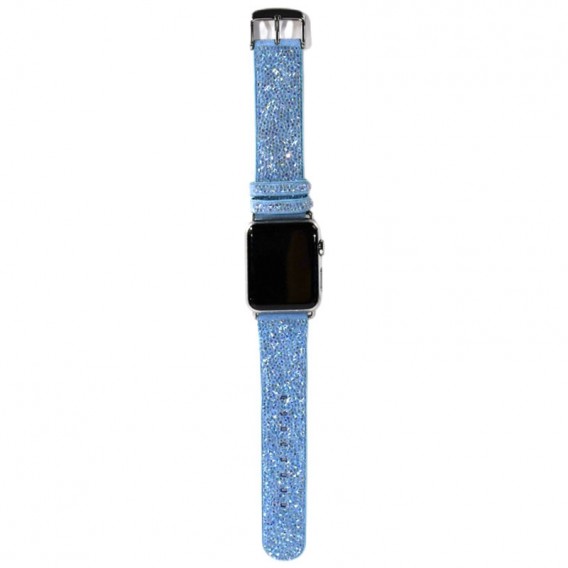 Ремешок Bling World Rock Diamond для Apple Watch 38/40/41/42mm, Голубой