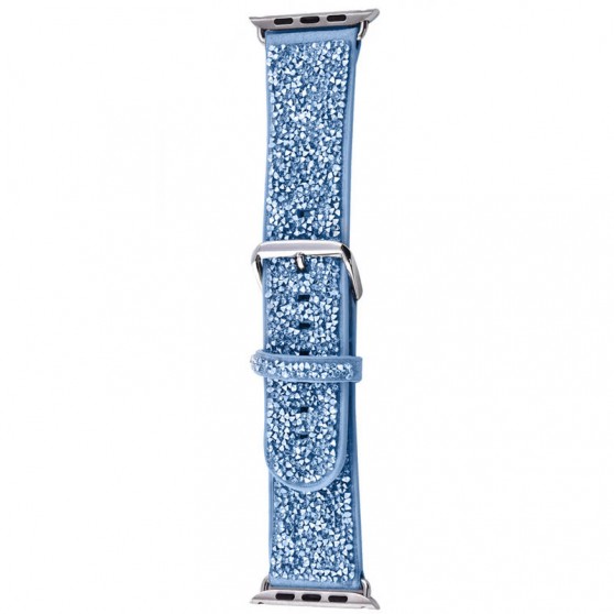 Ремешок Bling World Rock Diamond для Apple Watch 42(ser.1-3)/44/45/46/49mm Голубой