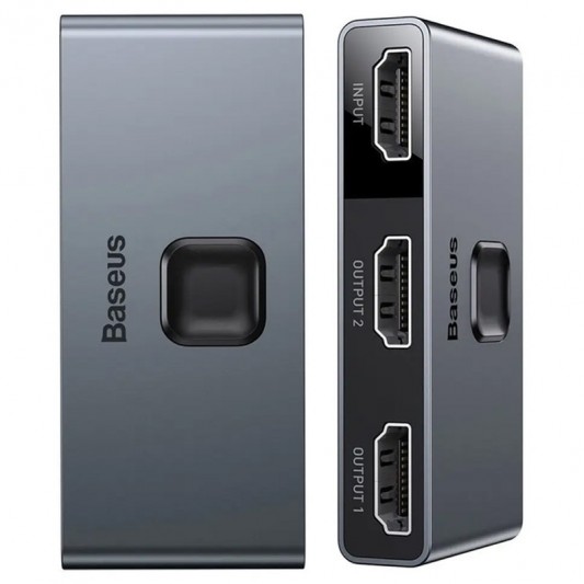 Переходник HUB Baseus Matrix HDMI Switcher (CAHUB-BC0G), Space Gray - изображение 2
