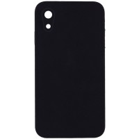 Silicone Case Square Full Camera Protective (AA) NOLOGO для Apple iPhone XR (6.1") Чорний / Black