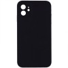 Silicone Case Square Full Camera Protective (AA) NOLOGO для Apple iPhone 11 (6.1"), Черный / Black